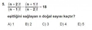 10. Sınıf Matematik kazanım Test 1 soru5