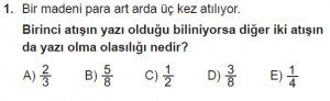 10. Sınıf Matematik kazanım Test 2 soru1