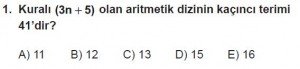 11. Sınıf Temel Matematik kazanım Test 1 soru1