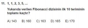 11. Sınıf Temel Matematik kazanım Test 1 soru11