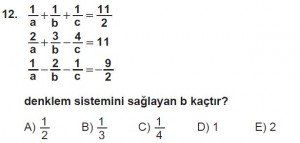 11. Sınıf ileri Matematik kazanım Test 5 soru12