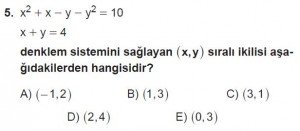 11. Sınıf ileri Matematik kazanım Test 7 soru5