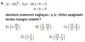 11. Sınıf ileri Matematik kazanım Test 7 soru8