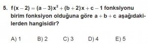 12. Sınıf Matematik kazanım Test 1 soru5