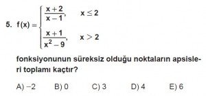 12. Sınıf Matematik kazanım Test 5 soru5