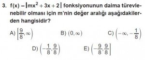 12. Sınıf Matematik kazanım Test 7 soru3