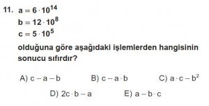 12. Sınıflar Matematik kazanım Test 10 soru11