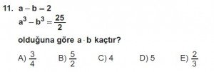 12. Sınıflar Matematik kazanım Test 13 soru11