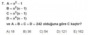 12. Sınıflar Matematik kazanım Test 13 soru7