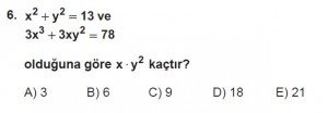 12. Sınıflar Matematik kazanım Test 14 soru6