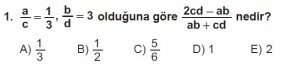 12. Sınıflar Matematik kazanım Test 16 soru1