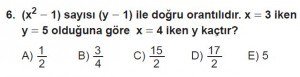 12. Sınıflar Matematik kazanım Test 16 soru6