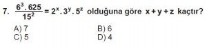 8. Sınıf Matematik kazanım Test 3 soru7