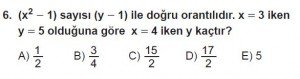 Mezun Matematik kazanım Test 16 soru 6