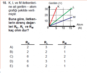 10. Sınıf Fizik Test8 Soru 10