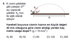 11. Sınıf Fizik test5 soru 9