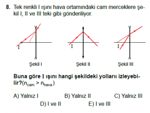 12. Sınıf Fizik Test11 Soru 8