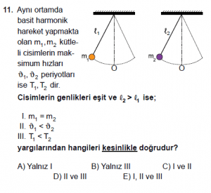 12. Sınıf Fizik Test4 Soru 11
