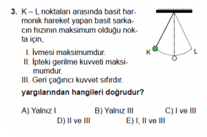 12. Sınıf Fizik Test4 Soru 3