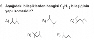 12. Sınıf Kimya Test 10 Soru 6