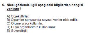 9. Sınıf Fizik Test 2 Soru 6