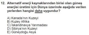 11. Sınıf Coğrafya Test 7 Soru-12