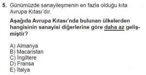 12. Sınıf Coğrafya Test 5 Soru-5