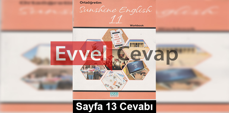 11. Sınıf İngilizce Cem Yayınları Çalışma Kitabı Cevapları Sayfa 13