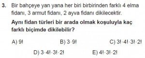 10. Sınıf Matematik kazanım Test 1 soru3