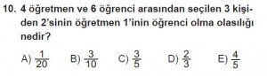 10. Sınıf Matematik kazanım Test 2 soru10