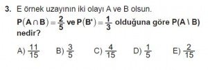 10. Sınıf Matematik kazanım Test 2 soru3
