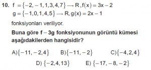 10. Sınıf Matematik kazanım Test 3  soru10