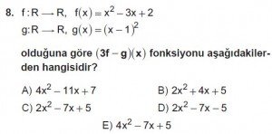 10. Sınıf Matematik kazanım Test 3  soru8