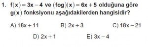 10. Sınıf Matematik kazanım Test 4  soru1