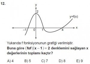 10. Sınıf Matematik kazanım Test 4  soru12
