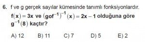 10. Sınıf Matematik kazanım Test 4  soru6