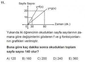 10. Sınıf Matematik kazanım Test 5  soru11