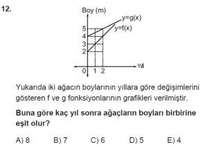 10. Sınıf Matematik kazanım Test 5  soru12