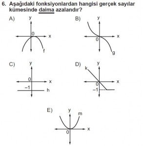 10. Sınıf Matematik kazanım Test 5  soru6