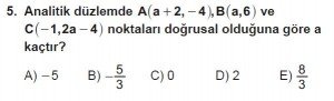 10. Sınıf Matematik kazanım Test 6 soru5