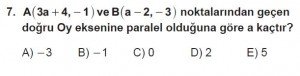 10. Sınıf Matematik kazanım Test 6 soru7