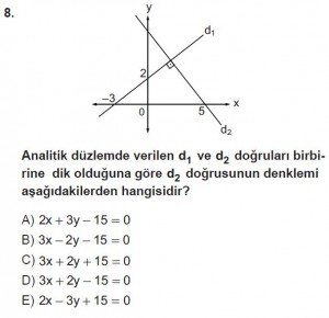 10. Sınıf Matematik kazanım Test 6 soru8