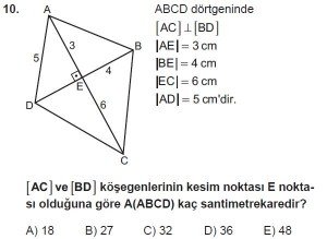 10. Sınıf Matematik kazanım Test 7 soru10