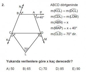 10. Sınıf Matematik kazanım Test 7 soru2