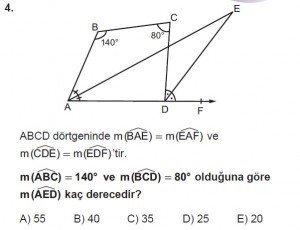 10. Sınıf Matematik kazanım Test 7 soru4