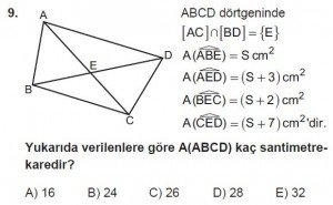 10. Sınıf Matematik kazanım Test 7 soru9