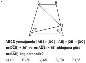 10. Sınıf Matematik kazanım Test 8 soru1