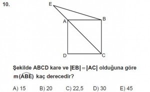 10. Sınıf Matematik kazanım Test 8 soru10