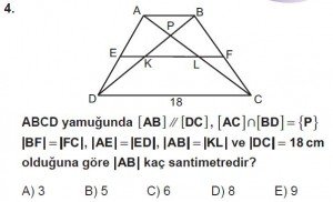 10. Sınıf Matematik kazanım Test 8 soru4