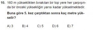 11. Sınıf Temel Matematik kazanım Test 1 soru10
